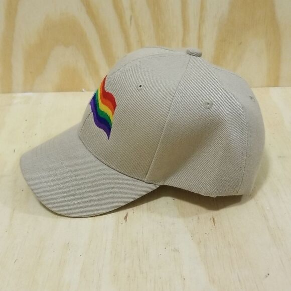 LGBTQ Squiggly Pride Adjustable Hat Unisex - Picture 2 of 7
